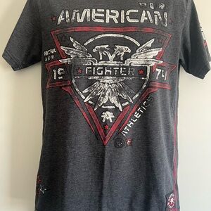 American Fighter Gray Graphic T-Shirt